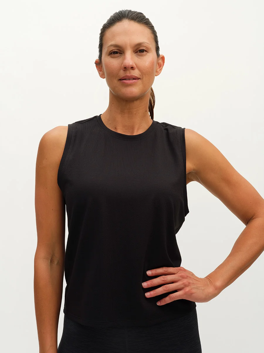ThinkFast Mesh Cropped Muscle Tank